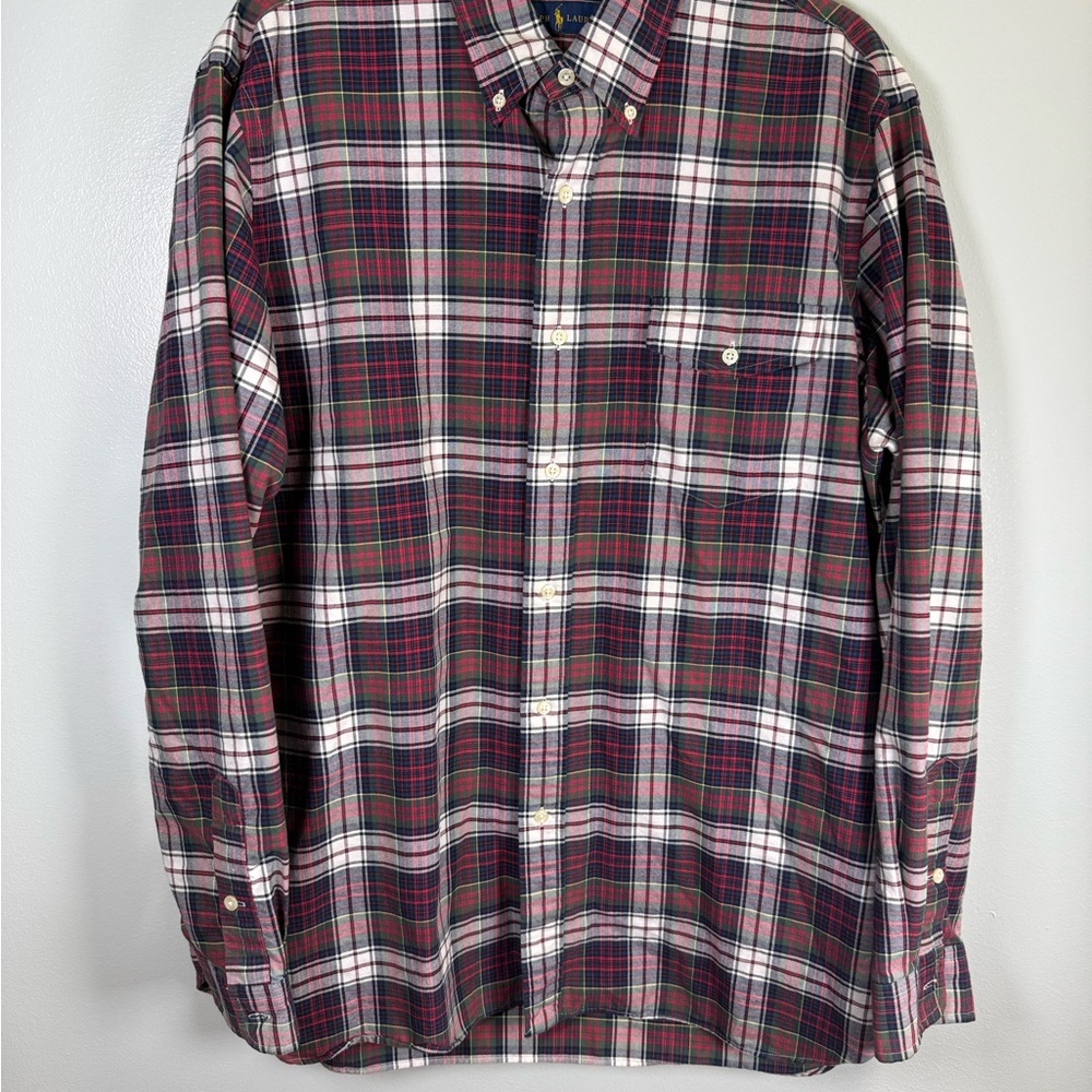 Ralph Lauren Red and Green Plaid Shirt Sz XL
